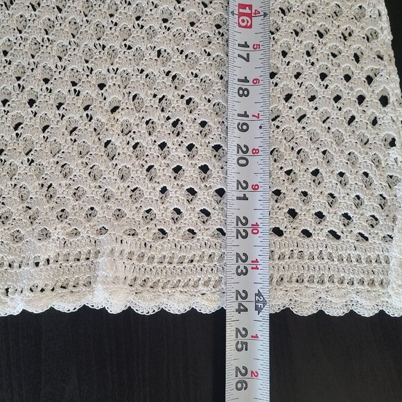 IE Crochet Open Weave Pullover Top Shirt Womens Med Boho Festival - Picture 6 of 10